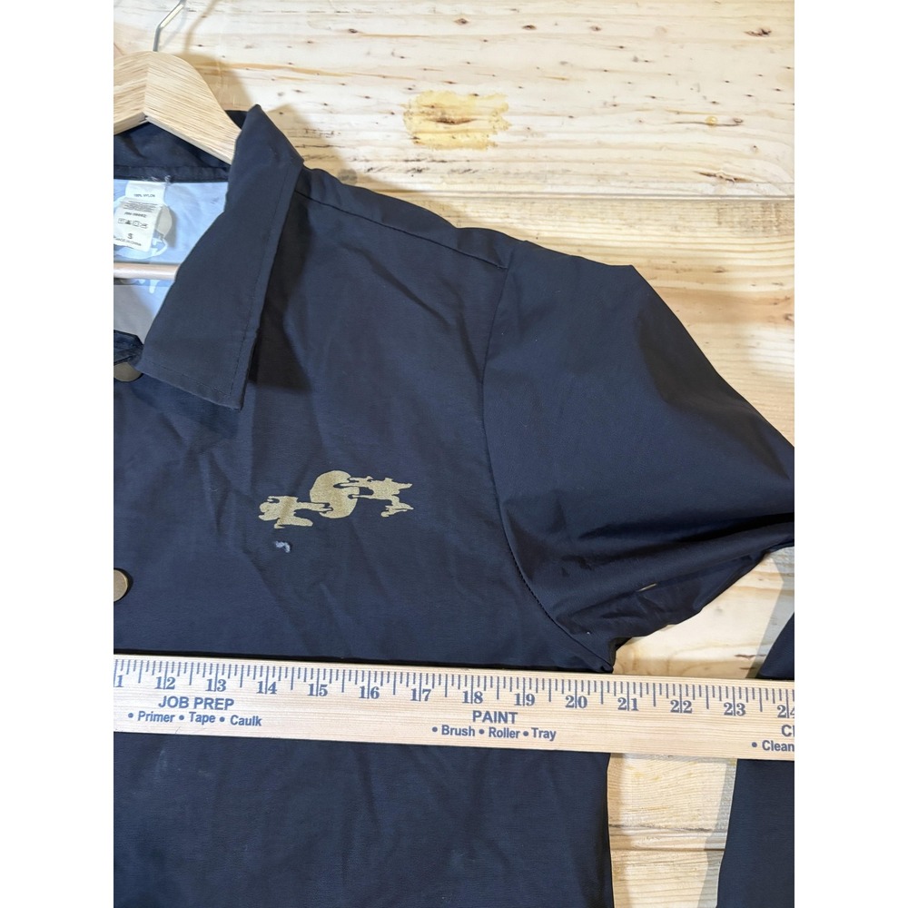 Apari Coach Jacket Mens Small Black Graphic Mermaid Koi Back Print EXP99CNB - Picture 5 of 15
